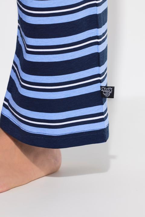 Produktbild Ulla Popken Pyjama, Ringelhose, Rundhals, Halbarm, Taschen (46, 48)