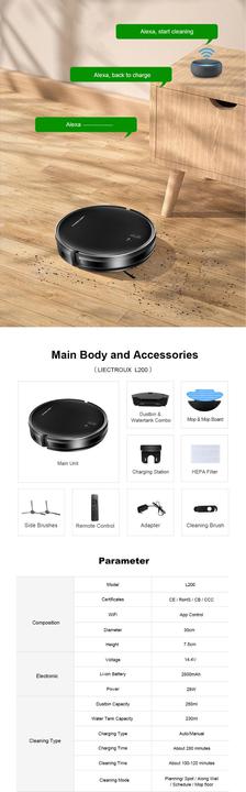 Actual product image Liectroux L200 (Vacuum mopping robot)
