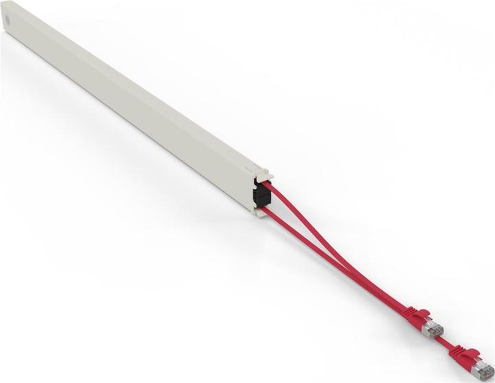 Produktbild PATCHBOX one / Cassette / 46RU / Cat 6A, STP, 2.5 m, Rot (CAT6a, 2.50 m)