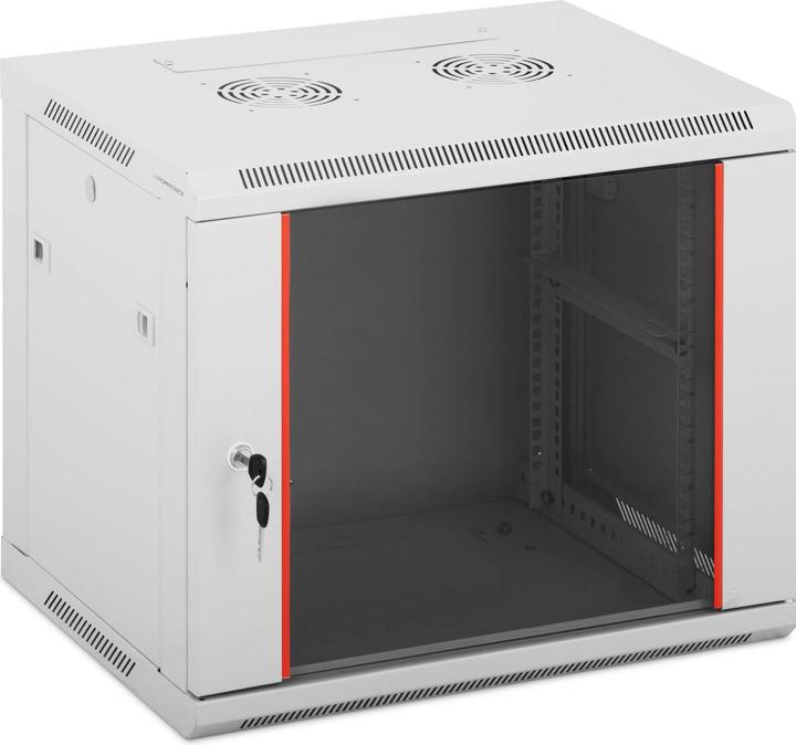Produktbild Fromm & Starck Serverschrank 19 Zoll abschliessbar 9 HE Netzwerkschrank Stahlgehäuse grau (10.86 HE, 19 Zoll Rack)