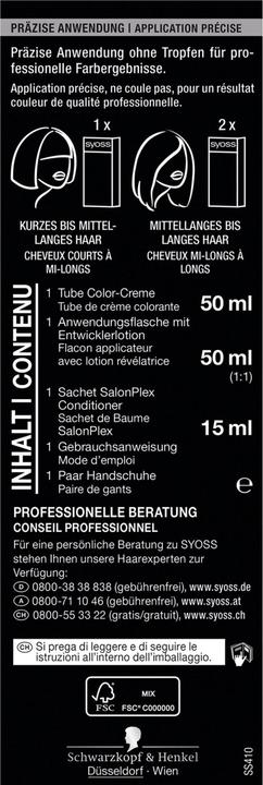 Nährwerte und Zutaten Syoss Permanente Coloration (4-1 Mittelbraun)