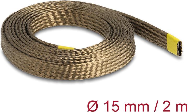 Actual product image Delock Braided basalt fiber hose 2 m x 15 mm Brown (Cable conduit, 200 cm)