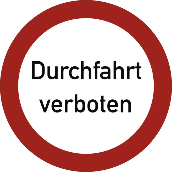 Image du produit Moravia Panneau d'interdiction Panneau de texte "Passage interdit" Aluminium, Ø 400 mm