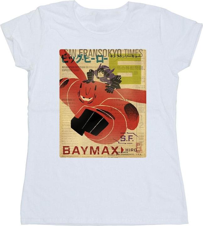 Image du produit Disney - T-shirt BIG HERO BAYMAX FLYING BAYMAX NEWSPAPER - Femme (M)