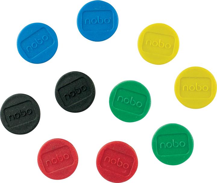 Actual product image Nobo Magnet Ø 2 cm 10 pieces, multicoloured (10 x)