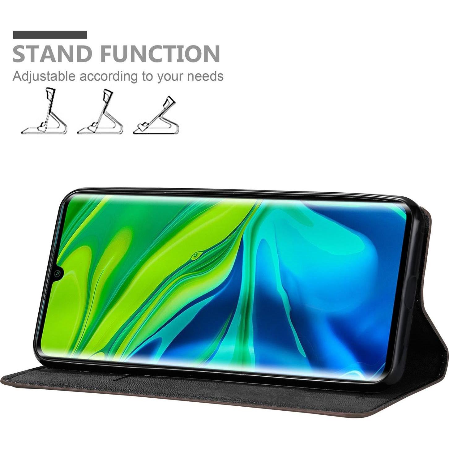 Thumbnail - Cadorabo Book Invisible Magnet Cover (Xiaomi Mi Note 10), Smartphone Hülle, Braun