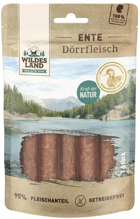 Produktbild Wildes Land Snack Dörrfleisch Ente, 7 Stk (Adult, 7 Stk., 180 g)