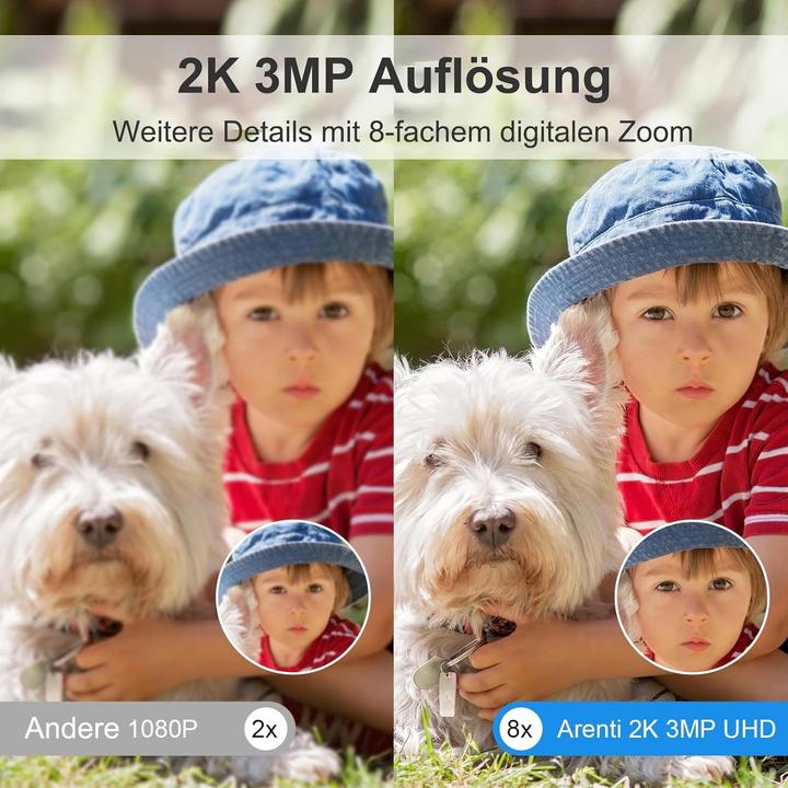 Produktbild Arenti GO2T+SP2-EU WLAN IP Überwachungskamera 2304 x 1296 Pixel (2304 x 1296 Pixels)