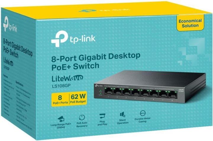 Actual product image TP-Link LS108GP (8 Ports)