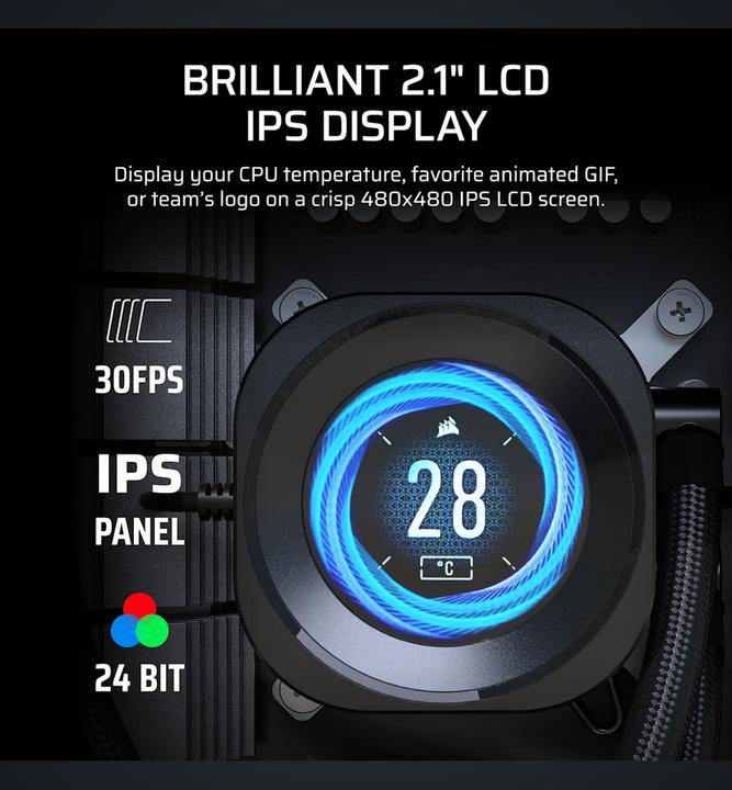 Produktbild Corsair NAUTILUS 360 LCD, 360mm Radiator, Liquid CPU Cooler