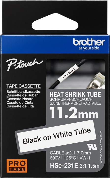 Produktbild Brother Heat-Shrink-Tube (1.12 cm, Weiss)