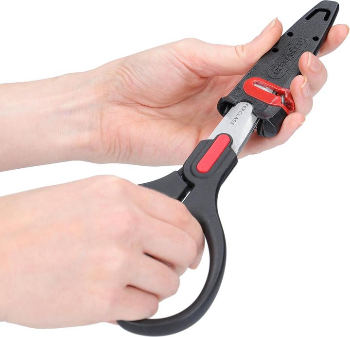 Actual product image Master Class MasterClass Edgekeeper Stainless Steel Self-Sharpening Scissors, 22cm (8 1/2"), Clam Packed (22 cm)