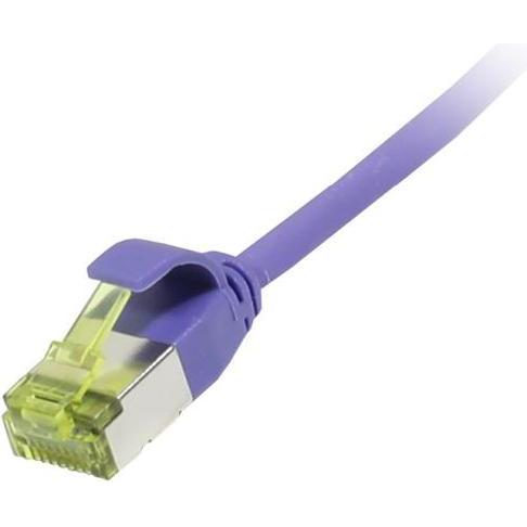 Synergy 21 Patchkabel RJ45 CAT6A 500Mhz 0.5m lila U/FTP slimline rund d 3.8mm - Netzwerk - CAT 7 cab (U/FTP, CAT6a, 0.50...