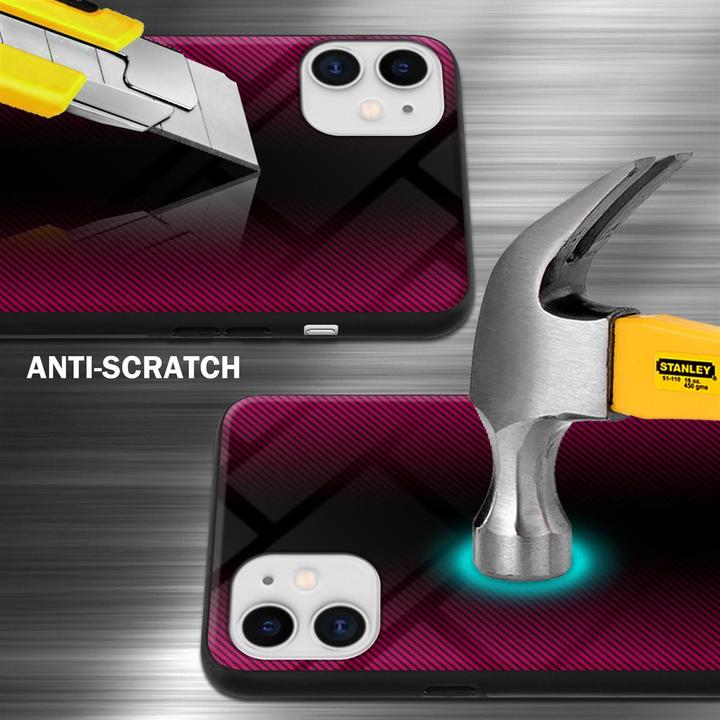 Produktbild Cadorabo TPU Gestreiftes Glas Cover (Apple iPhone 11)
