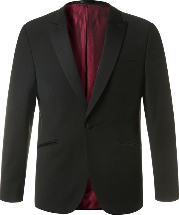 Image du produit JP1880 Veston de smoking# style business avec revers miroir, en laine stretch (64)