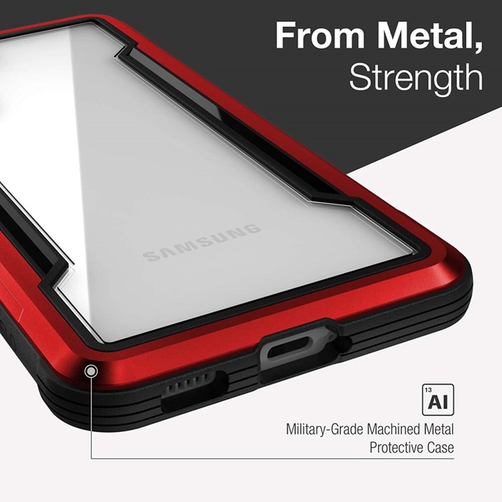 Produktbild Puro DĖKLAS X-Doria Raptic Shield aluminiowe Samsung Galaxy S21 (Antimicrobial protection) (Raudona) (Samsung Galaxy S21+)