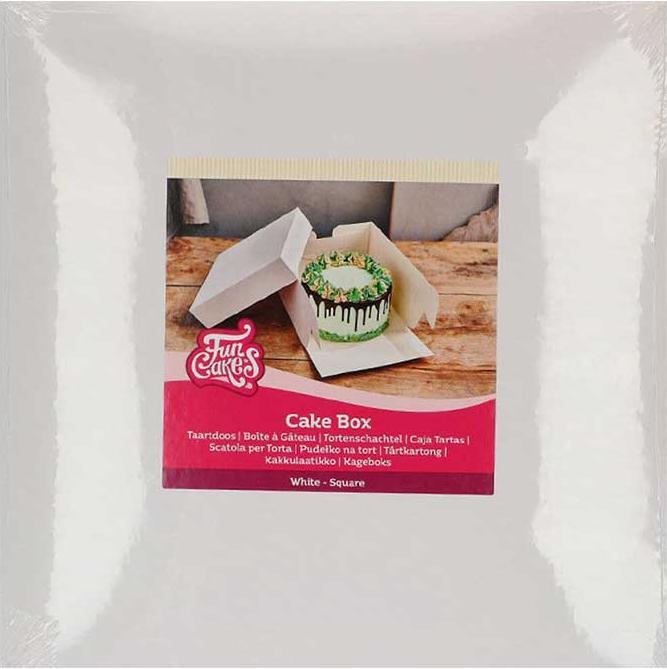 FunCakes Kuchenschachtel - Weiss - 35x35x15cm