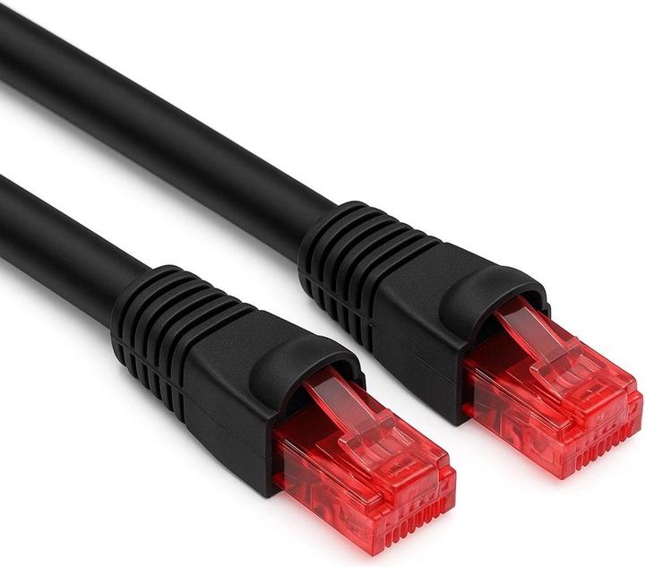 Immagine prodotto Goobay CAT 6 cavo patch per esterni, U/UTP, nero, 40 m (U/UTP, CAT6, 40 m)