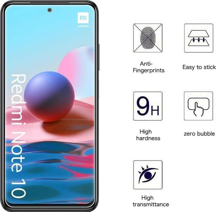 Produktbild Screenguard Xiaomi Redmi Note 10S Panzerglas Schutzfolie Case Friendly Design (1 Stück, Xiaomi Redmi Note 10S)