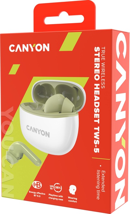 Immagine prodotto Canyon TWS-5 (Nessuna soppressione del rumore, 7.50 h, Senza fili)