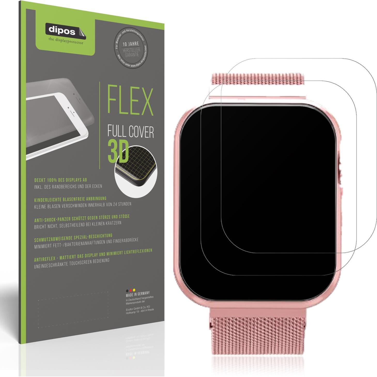 Dipos Full Cover Schutzfolie Matt, Smartwatch Schutzfolie, Transparent