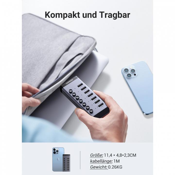 Image du produit Ugreen multifunction HUB 7in1 (USB-C, 8 ports)