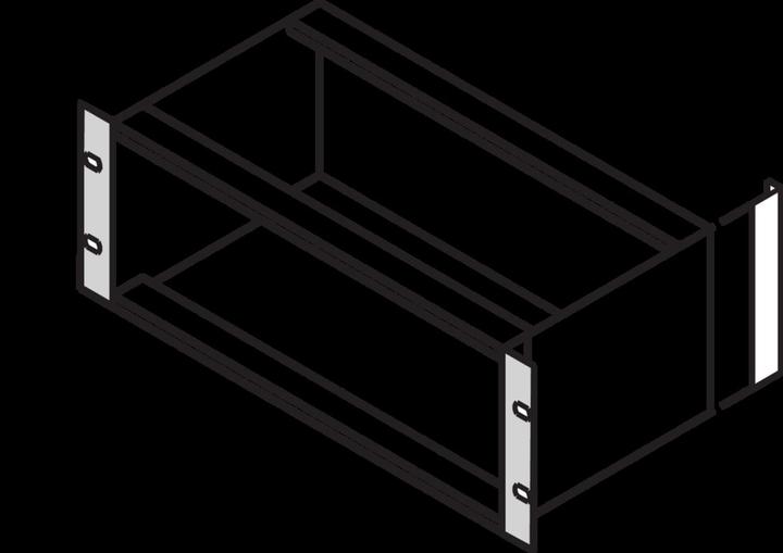 Produktbild Schroff 19-winkel typ f ohne grifflcher für edelstahldichtung - 19 zollwinkel 3he o.gr 2stk