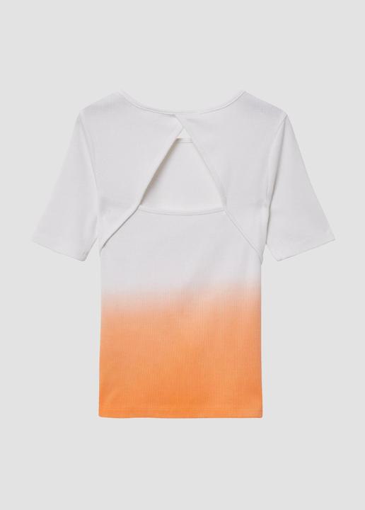Actual product image S.Oliver T-Shirt Geripptes T-Shirt mit Cut-out und Farbverlauf (170, 176)