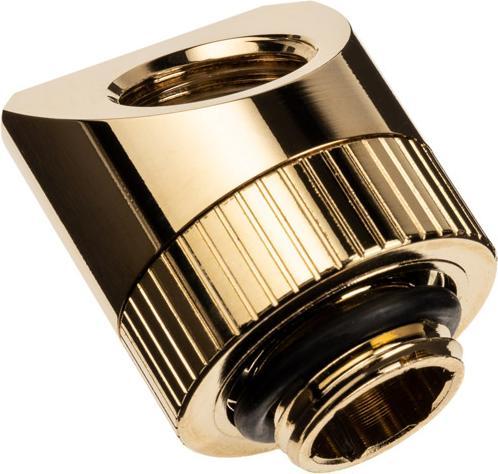 Produktbild EKWB EK-Quantum Torque Winkel 45 Grad G1/4 Zoll AG auf G1/4 Zoll IG - drehbar, gold