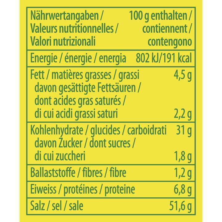 Valori nutrizionali e ingredienti Knorr Aromat all'aglio (90 g)