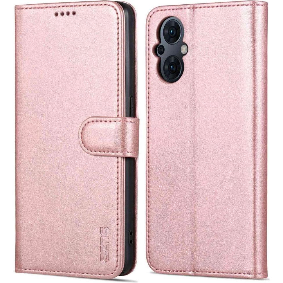 Thumbnail - Cover-Discount OPPO Reno8 Lite - Leder Etui Hülle rosa (Oppo Reno8 Lite), Smartphone Hülle, Rosa