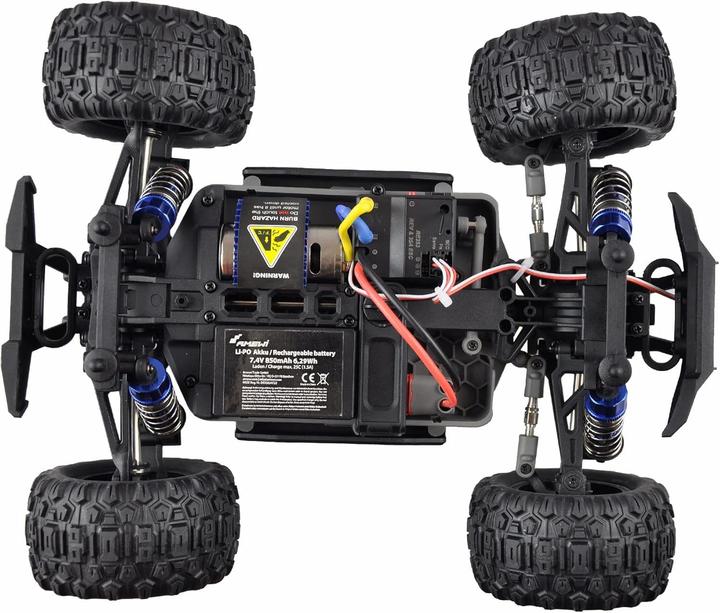 Image du produit Amewi HYPER GO TRUGGY BRUSHED 4WD 1:16 RTR BLEU/VERT (RTR Prêt à fonctionner)