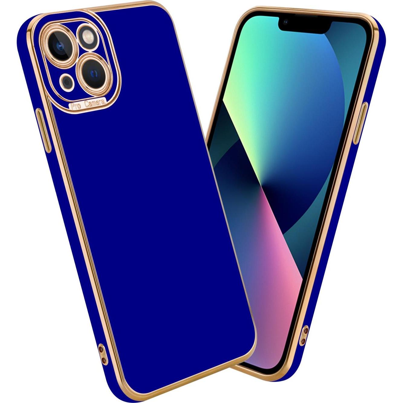 Cadorabo TPU Hülle mit Kameraschutz für Apple iPhone 13 (Apple iPhone 13), Smartphone Hülle, Blau