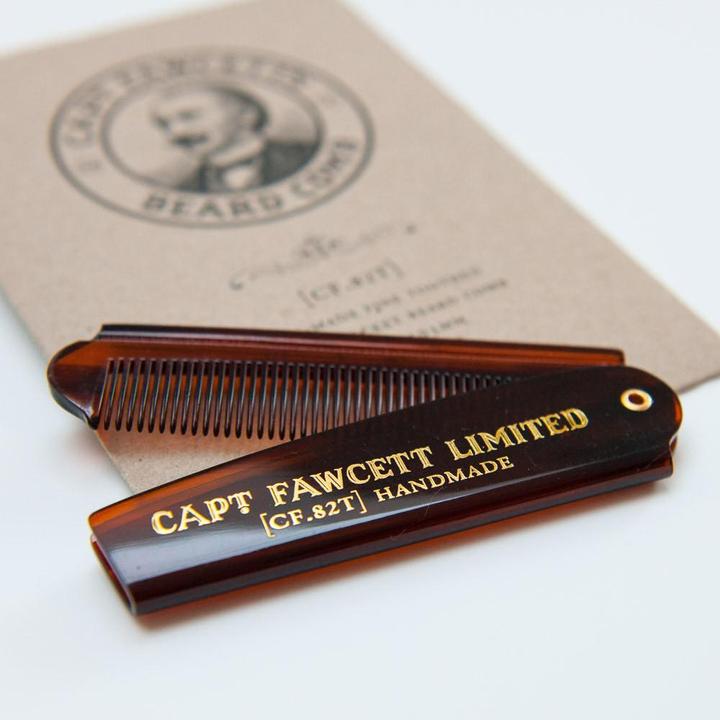 Actual product image Captain Fawcett Folding Pocket Moustache Comb