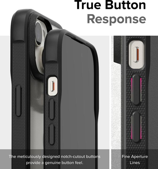 Actual product image Ringke iPhone 15 Plus Case Fusion Bold Clear/ Black (Apple iPhone 15 Plus)