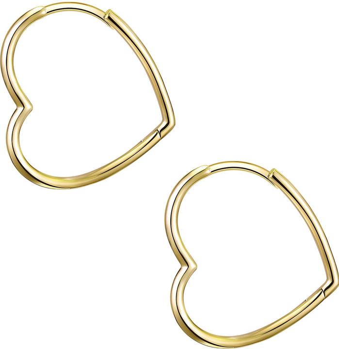 Actual product image Glanzstücke München Ladies Heart Sterling Silver Yellow Gold - 12434 (Sterling Silver)