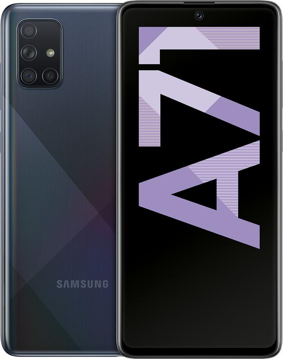 Actual product image Samsung Galaxy A71 (128 GB, Prism Crush Black, 6.70", Dual SIM + SD, 64 Mpx, 4G)