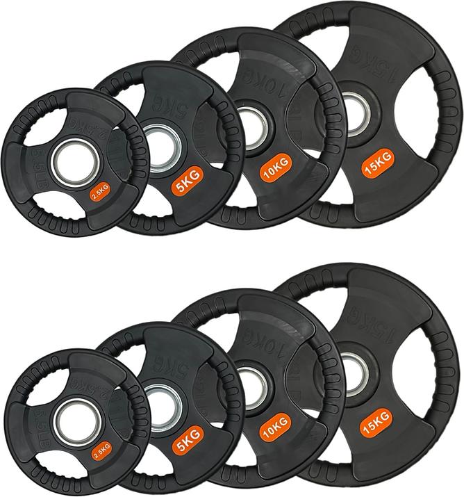 Immagine prodotto FlexAthletix Set di piastre di peso da 50 mm (2 x 5 kg, 2 x 15 kg, 2 x 10 kg, 2 x 2,5 kg)