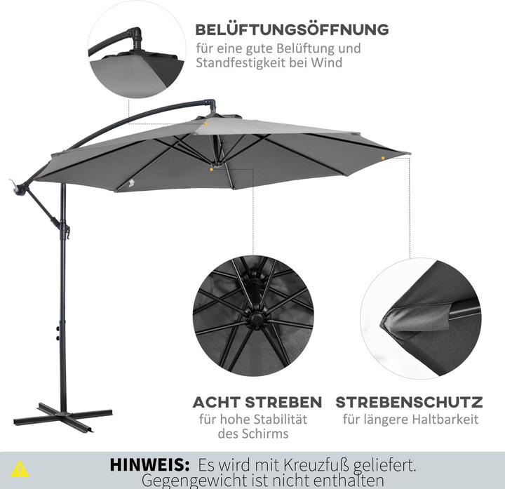 Produktbild Outsunny Ampelschirm (2.95 m)