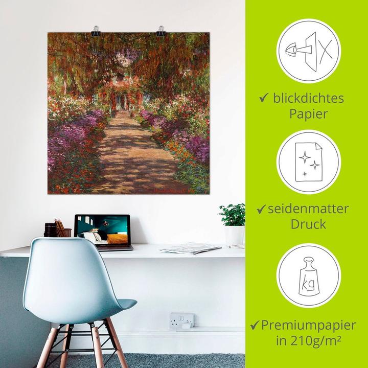 Actual product image Artland Path in Monet's garden in Giverny. 1902 T6UD (70 x 70 cm)