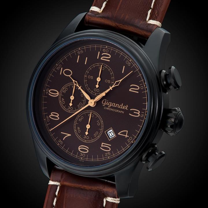 Produktbild Gigandet Elegante Herren-Chronograph mit Lederarmband und 50 m wasserdicht (Chronograph)