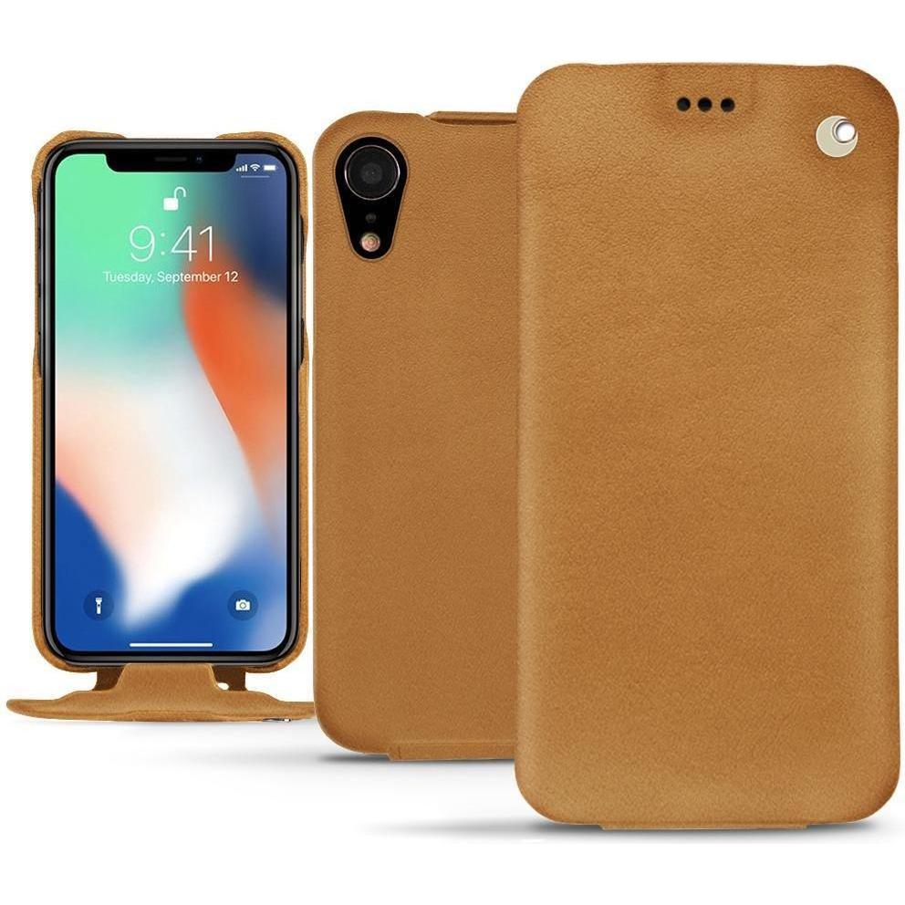 Thumbnail - Noreve Lederschutzhülle vertikal (Apple iPhone XR), Smartphone Hülle, Braun