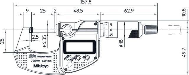 Produktbild Mitutoyo Mikrometer (2.50 cm)