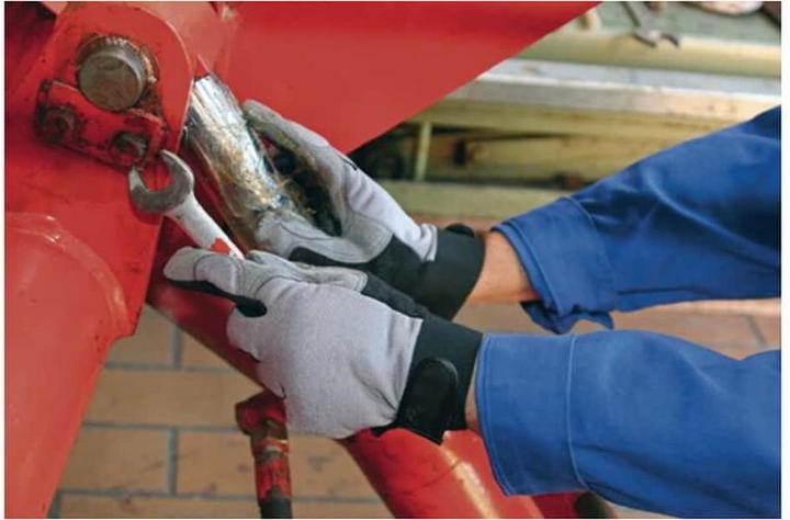 Actual product image Honeywell Synthetic leather gloves RewoMech 640 size 10 black/grey EN 388 PPE category II (10)