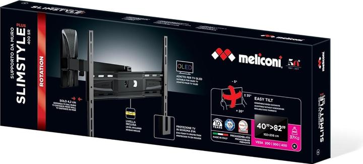 Actual product image Meliconi SlimStyle Plus 400 SR - TV wall mount (40-50 in.) (Wall, 37 kg, 40" - 50")