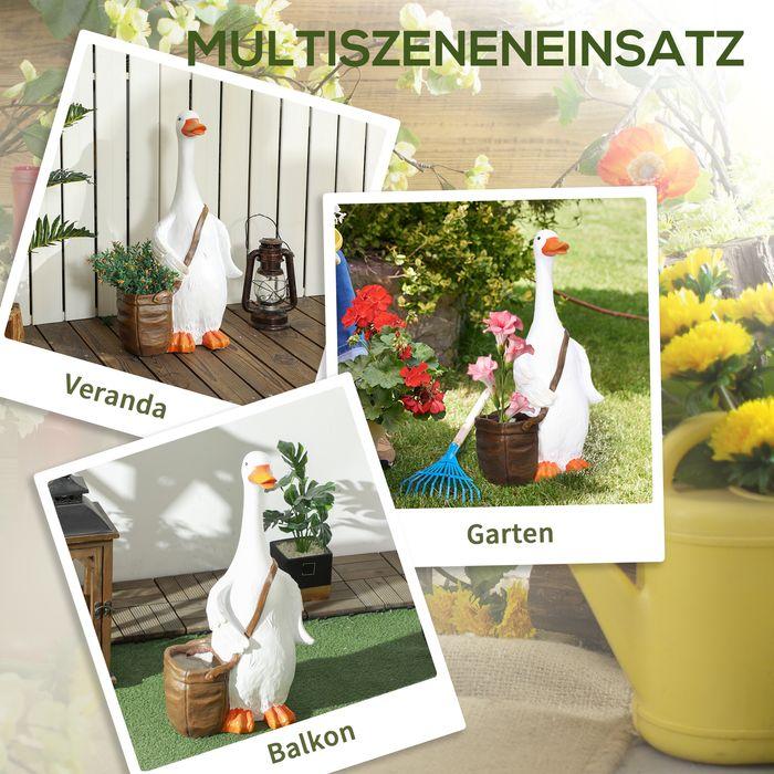 Produktbild Swisshandel24 Pflanztopf "Schwan mit Schulranzen" Design, Übertopf mit Entwässerungsbohrung, für Indoor & Outdoor (18 cm)