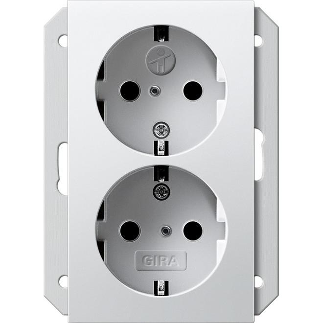 Gira, Steckdose, SCHUKO 2f SH f. UP-Dose 1,5f System 55 273503