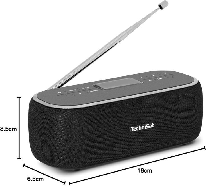 Actual product image TechniSat VIOLA BT 1 - Tragbarer Bluetooth-Lautsprecher mit DAB+ (DAB+, FM, Bluetooth)