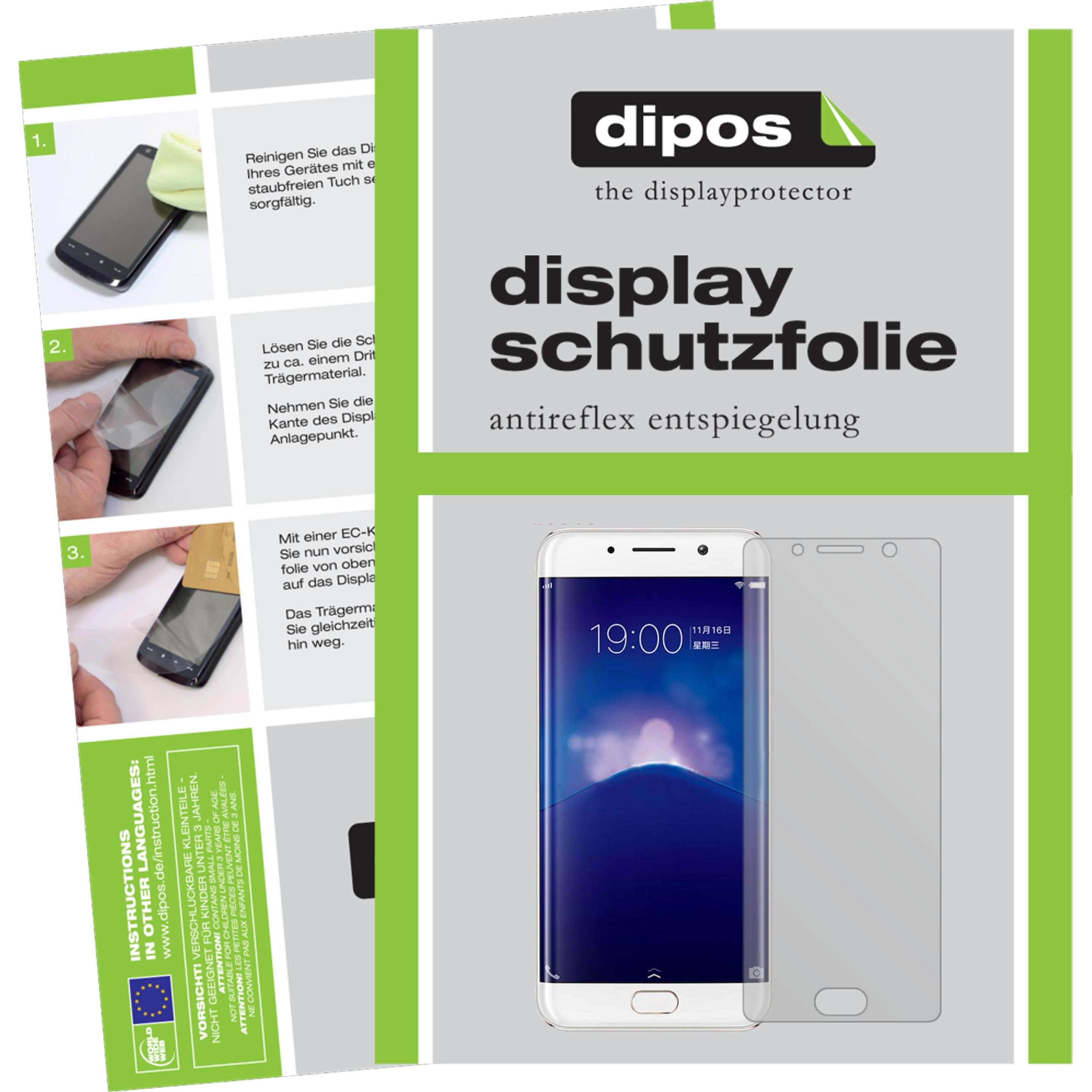 Dipos Displayschutzfolie Antireflex (2 Stück, Vivo Xplay 6), Smartphone Schutzfolie, Transparent