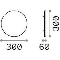 Thumbnail - Ideal lux, Gartenbeleuchtung, PUNTO LED Wandleuchte 16W ⌀300mm Braun IP54 warmweiss 328560 (1850 lm, IP54)